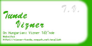 tunde vizner business card